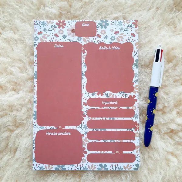 Bloc notes illustré - organisation & idées – léopard / disco / floral / tulipes