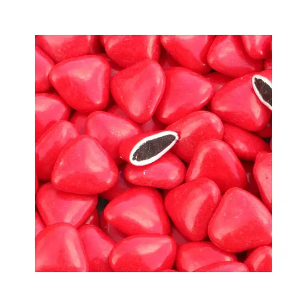 Dragées coeur chocolat rouge 1kg