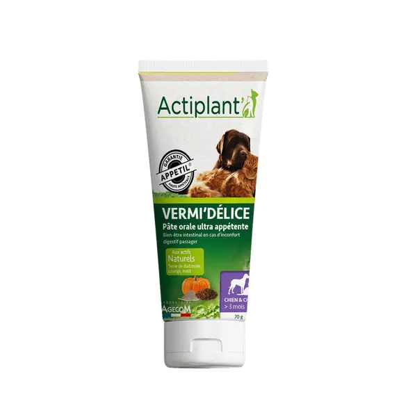 Pâte orale vermifuge vermi'délice chien et chat 70g
