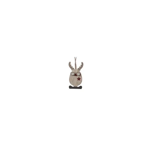 8 Suspension hibou-renne en bois