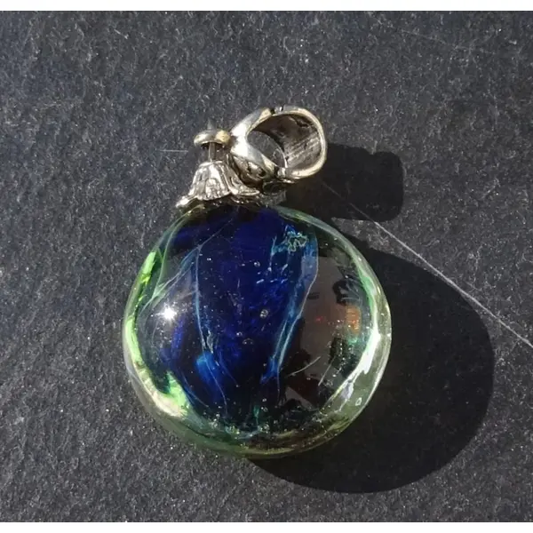 Pendentif perle d'art, lampwork,murano, verre filé cl.1148