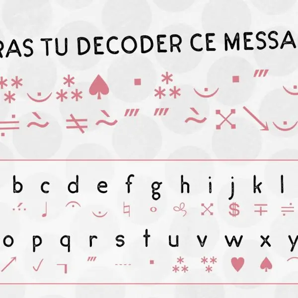 ***A IMPRIMER*** Duo de cartes demande parrain / marraine "Sauras tu décoder ce message ?"