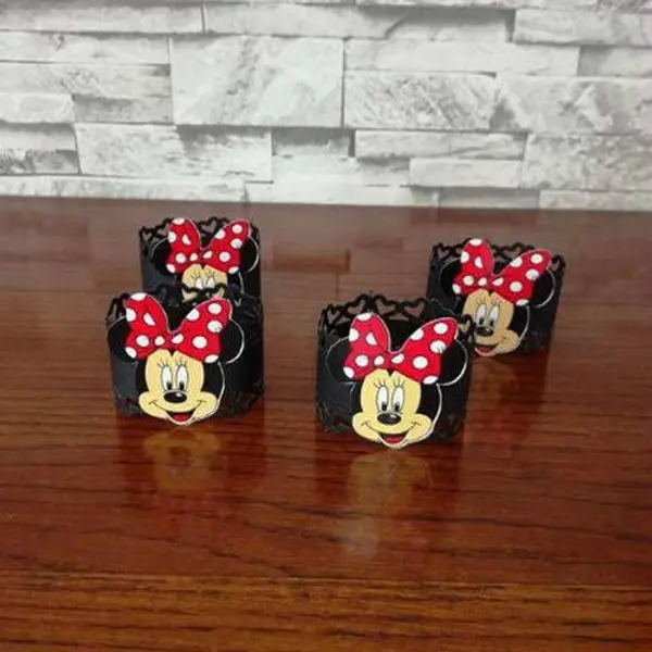 Lot de 10 rond de serviette minnie , réalisé dans les couleurs de votre choix