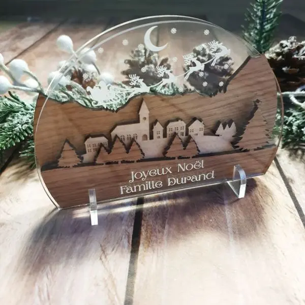 Déco personnalisable Scène de Noël