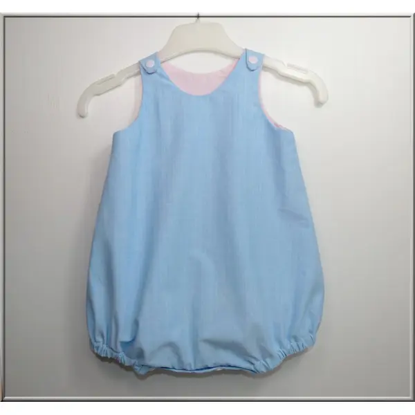 Patron et tutoriel : barboteuse bébé 3/6/9 et 12 mois