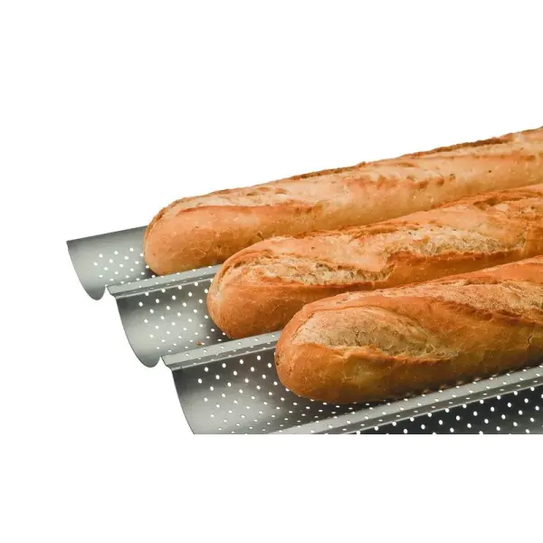 Plaque à baguettes perforée antiadhésive 4 baguettes