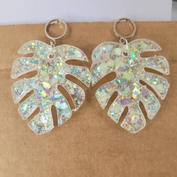 Boucles monstera pastille tige colorée