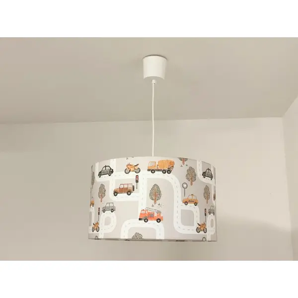 Abat-jour enfant voitures & véhicules – déco chambre garçon, pompiers, police, moto, circuit, cadeau