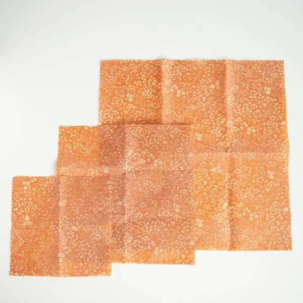 Bee wrap amarante - emballage alimentaire - lot de 3