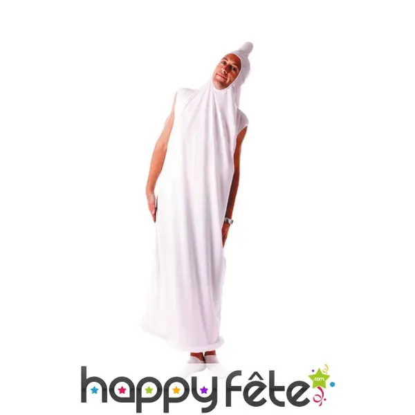Déguisement blanc de préservatif