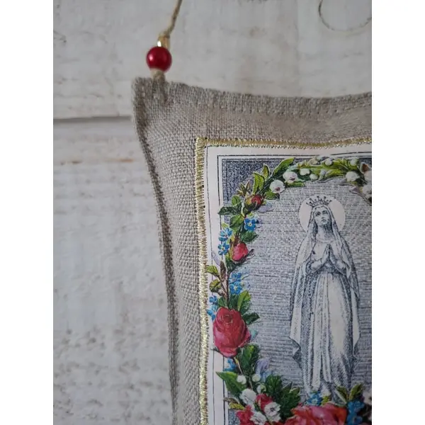 Coussin de porte ex voto vierge (n°1)