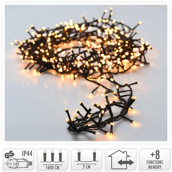 Guirlande 1000 led blanc chaud