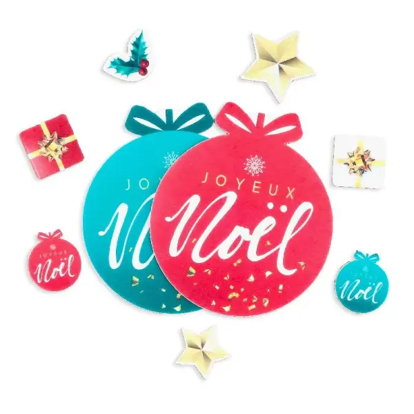 Décors en azyme assortis thème Boule de Noël
