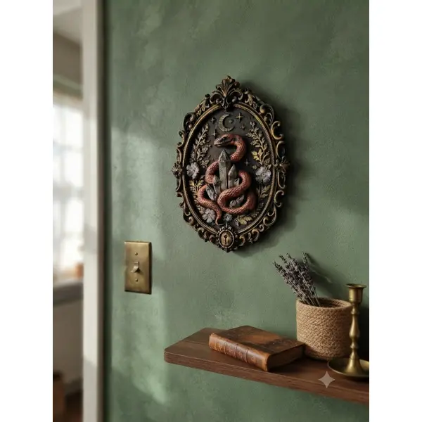 Cadre baroque gothique halloween sorcière serpent