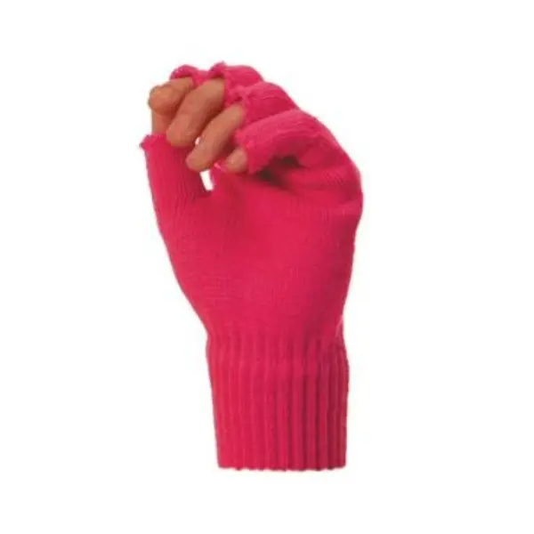 Mitaines Tricot Roses Fluo