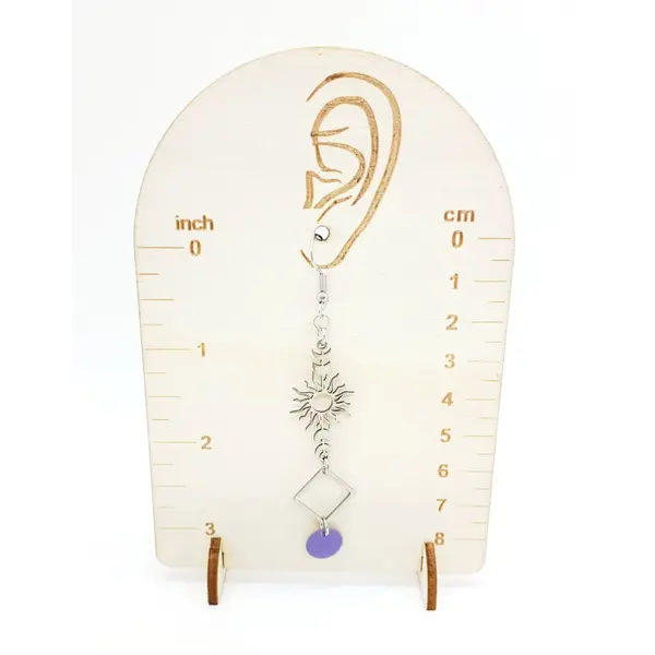 Boucles d'oreilles asymétriques en acier inoxydable