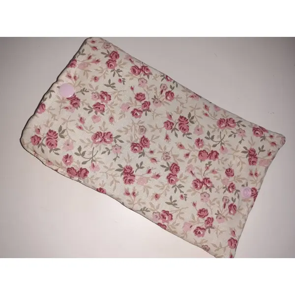 Pochette homéopathie tubes granules médicaments pharmacie housse tissu beige fleurs anais
