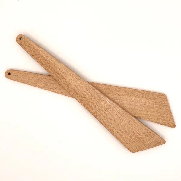 Spatule en bois de hêtre naturel, ustensile de cuisine écologique et durable, pour remuer, racler, gratter, touiller, servir, cadeau