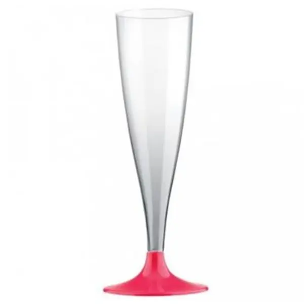 10 Flûtes à Champagne en Plastique - Fuchsia