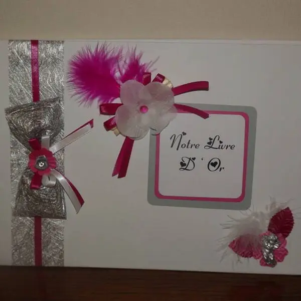 Livre d'or mariage choix des couleur et avec personnalisation