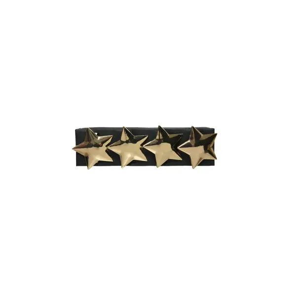 4 ronds de serviettes dorés (étoile)