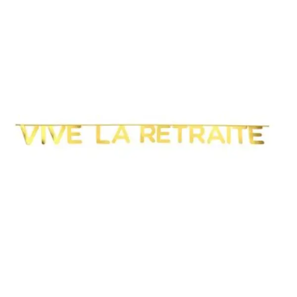 Banderole "Vive la Retraite" Dorée