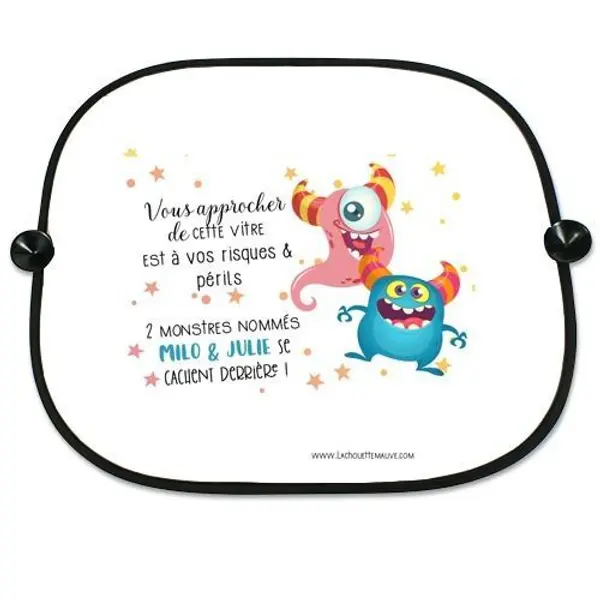 Pare-soleil personnalisables (2 pièces) Monstres