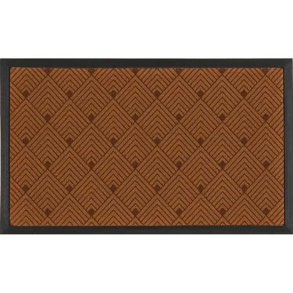 Tapis Gien antidérapant brossant, coloris ocre - L.75xl.45cm