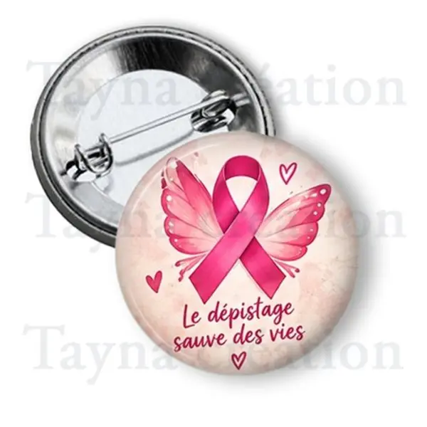 Badge octobre rose, 3 tailles
