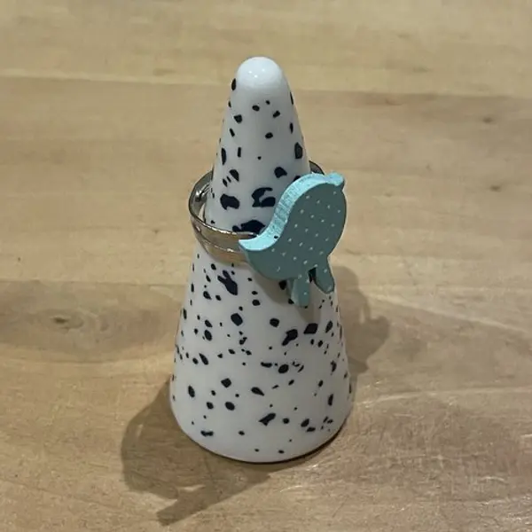 Bague réglable oiseau bois