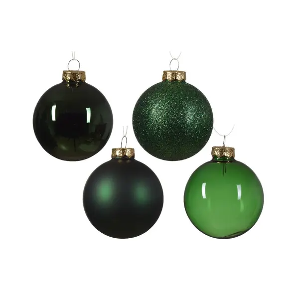 42 Boules de Noël classiques vert pin
