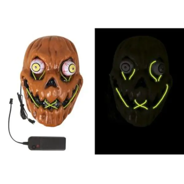 Masque Lumineux Adulte - Citrouille