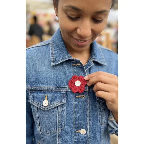 Fleurs pour boutons de manteau ou veste — trois petites fleurs à porter autrement