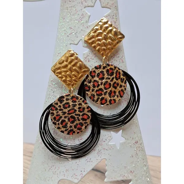 Boucles acier inoxydable "léopard"
