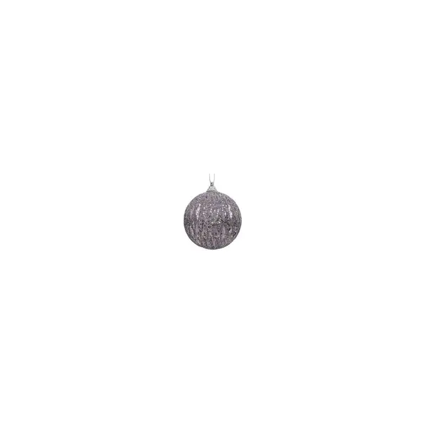 Boule lilas givré à paillettes