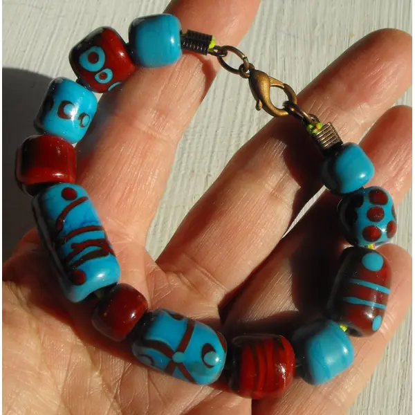 Bracelet perles en verre filé bracel.0588