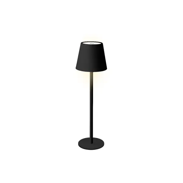 Lampe de table rechargeable noire