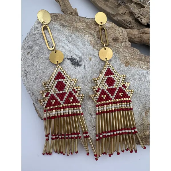 Boucles d’oreilles miyuki kani