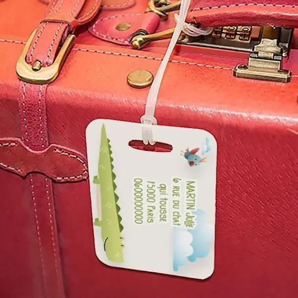 Etiquette à bagages Crocodile
