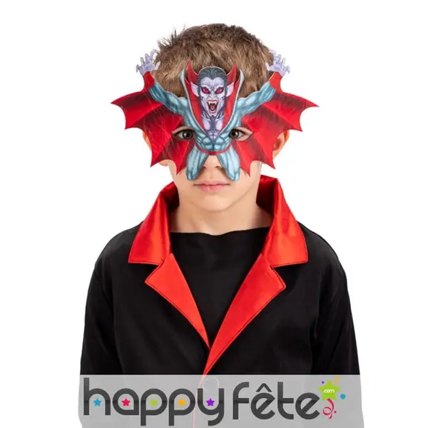Demi-masque de vampire volant pour enfant