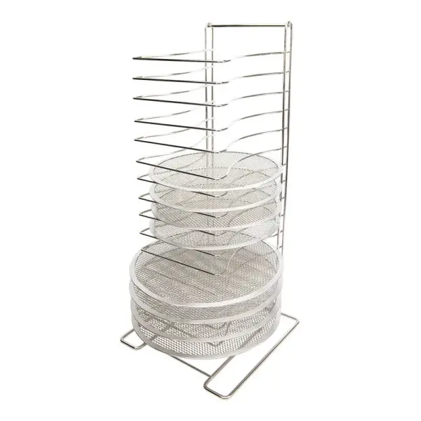 rack pour grilles à pizza inox 15 niveaux jusqu'à 40 cm