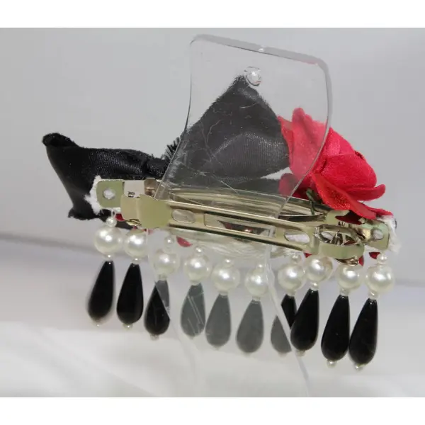 Barrette automatique "vampire rose"