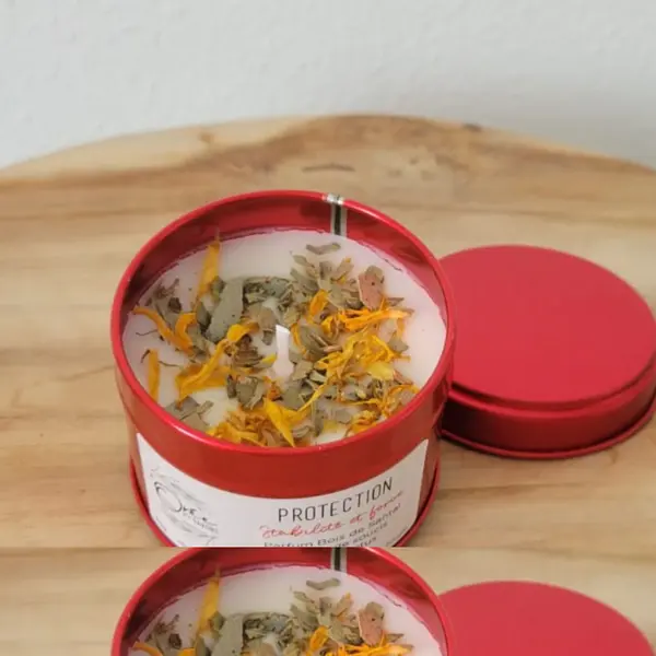 Bougie protection - bois de santal