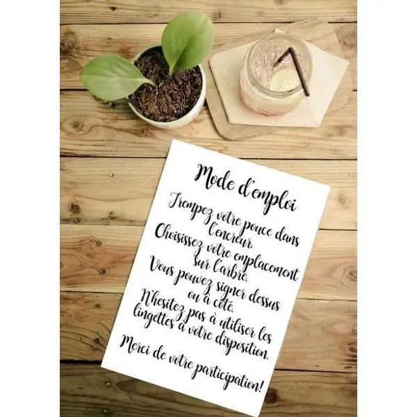 Affiche à empreintes pour mariage de 2 femmes - Mariage gay lesbien