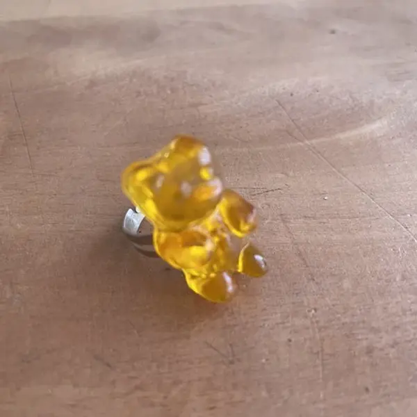 Bague réglable ours nounours résine