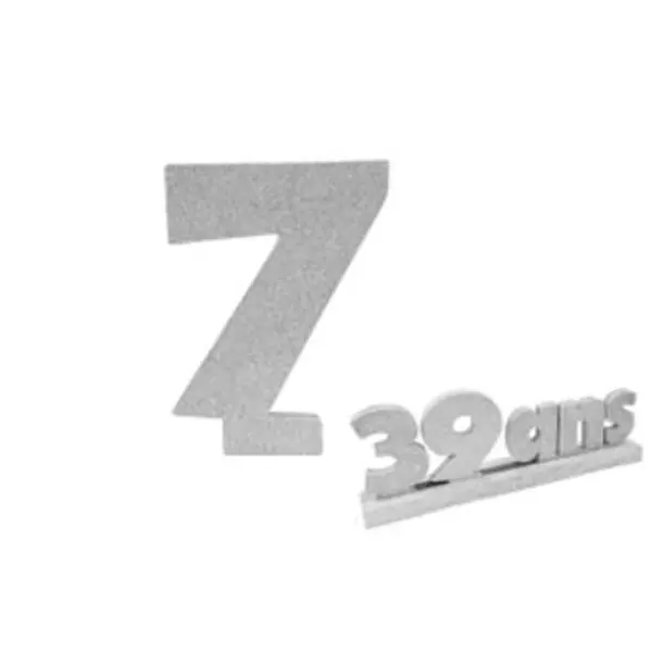 Chiffre 1 - Argent (12 cm)