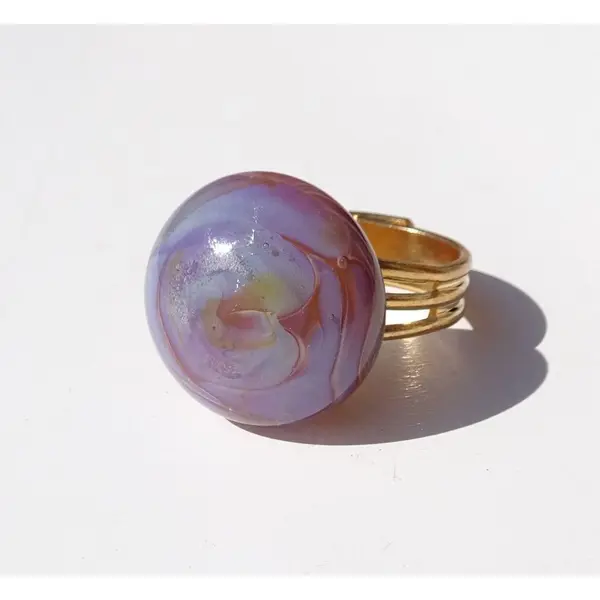 Bague cabochon murano bag.1527