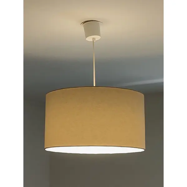 Abat-jour écru effet textile – luminaire décoration intérieure, naturel, scandinave, bohème et bord de mer – lampe de chevet, salon