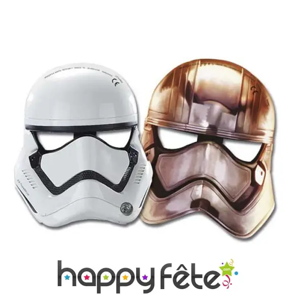 6 masques Star Wars, the force awakens