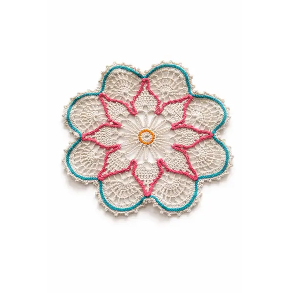 Napperon bohème au crochet " éveil des pétales " – décoration bohème, création artisanale